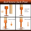 4x4 Screw Jack, 2 Pack Adjustable House Floor Jacks for