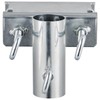 com-four® Parasol Holder Made of Galvanised Steel, Adjustable Umbrella Attachment