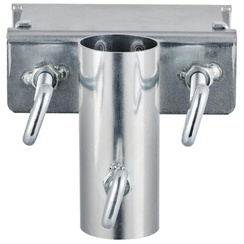 com-four® Parasol Holder Made of Galvanised Steel, Adjustable Umbrella Attachment