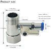 Stainless Steel Water Supply Adapter 1/2" x 1/2" x 1/4"