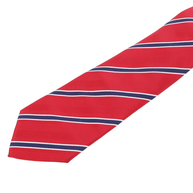 Mens Tie Classic Striped Polyester Yarn Easy Match Guarantees Durability