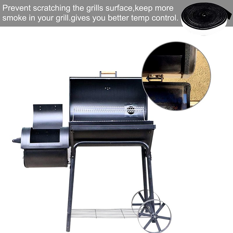 Bay Breeze High Temp BBQ 5m*1.5cm Gasket Smoker Seal Self