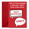 LimaLima Anniversary Card Wedding Funny Shouting What Design For Wife & Husband