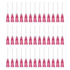 sourcing map Industrial Blunt Tip Needle 25G 1 Inch Length with Luer Lock Screw Interface Connector, Dispensing Needle for Liquid Glue Gun, 40 Pcs (Red)