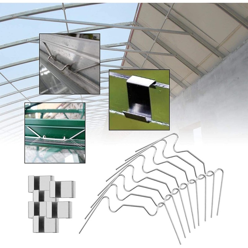 Young Wolf 100pcs Thick Stainless Steel Wire Elite Greenhouse Glazing