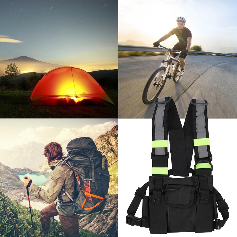 Multifunctional Nylon Waterproof Chest Bag Reflective Safety Tooling Vest for