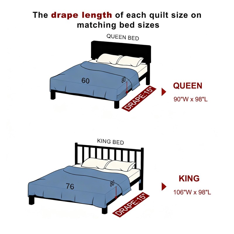 100% Cotton King Quilt, Dark Blue and Brown Striped King