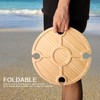 Outdoor Wine Table Portable Folding Wine Table Wooden Wine Glasses