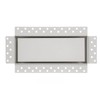 Zion 4" x 10" Flush Mount Stainless Steel White Wall