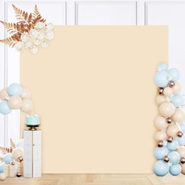 MODFUNS Wedding Arch Cover Beige Arch Covers 6.6x6.6ft Square Spandex Arch Stand Cover Fitted Arch Covers Stretch Arch Wall Cover Chiara Arch Cover Backdrop Fabric for Wedding Theme Party Decoration