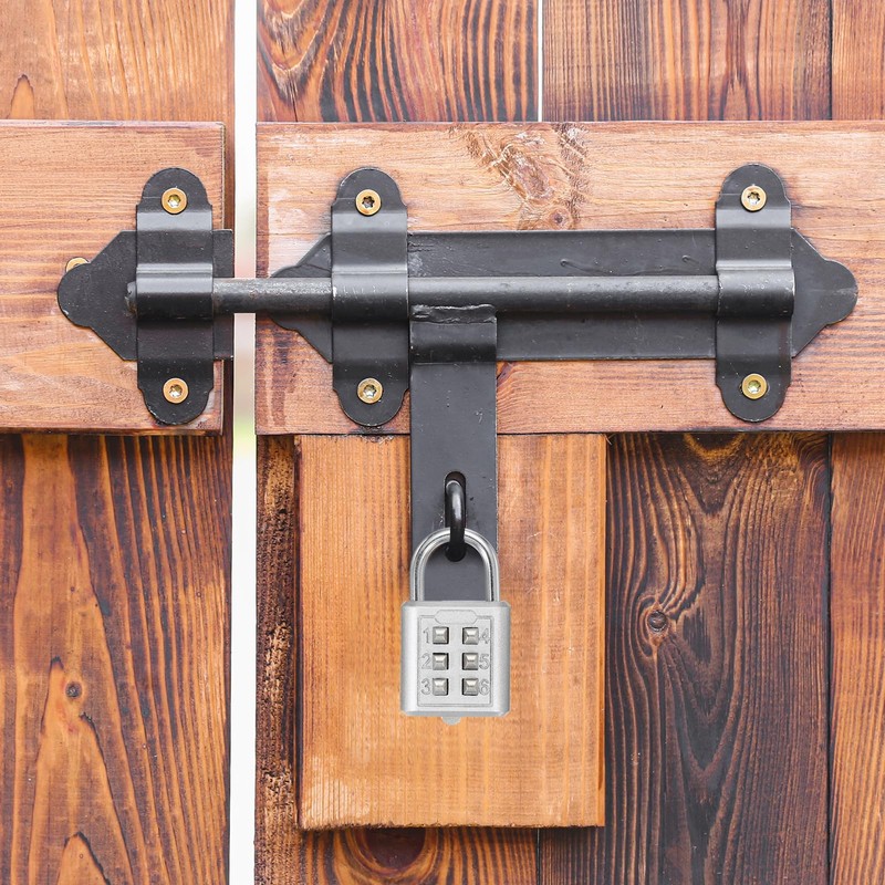 sourcing map Combination Padlock, 6-Digit Push Button Padlock 3-Position Locking