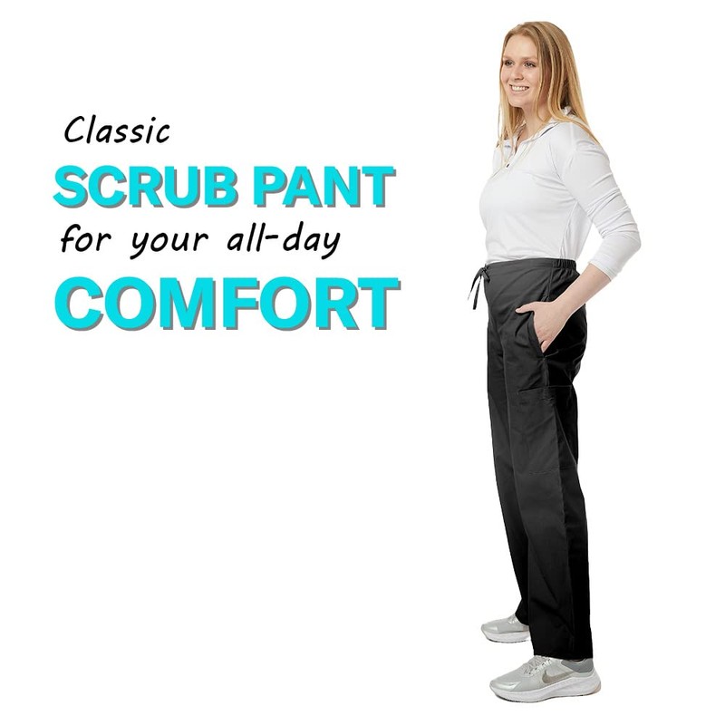 SPECTRUM UNIFORMS Unisex Scrub Pant Cargo Pant | Elastic and