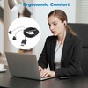 Quwem USB Earphones for PC with Microphone,2.5m Computer Headphones with