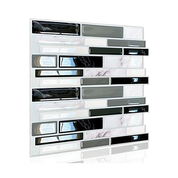 WALPLUS Premium 12 Sheets Peel and Stick Kitchen Backsplash Tile