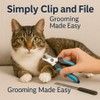 Professional Pet Nail Clippers and File Set, Ergonomic Grip Handle,
