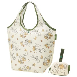 Skater KBS42P Shopping Bag with Pouch, Eco Bag, Chip & Dale, W x H x D: 16.5 x 12.6 x 7.1 inches (420 x 320 x 180 mm)