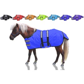 Derby Originals 600D Ripstop Waterproof Reflective Safety Winter Foal and Mini Horse Turnout Blanket 150G Insulation Triple Layer Breathable 210T lining