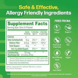 Culturelle Kids Regularity Probiotic & Fiber Dietary Supplement | Helps Restore Regularity & Maintain Smooth Digestion | Works Naturally with Child’s 