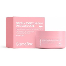 Parches Hidrogel Ojos, Mascarilla Niacinamida Colágeno 60 Parches Parches de hidrogel hidratantes con niacinamida y colágeno, textura refrescante para el cuidado diario del contorno de ojos.