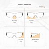 YUELUQU Y2K Sunglasses for Men and Women Futuristic Sunglasses Frameless