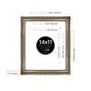 14x11 Gunmetal Ornate Photo Frame With White Mat For 11x9