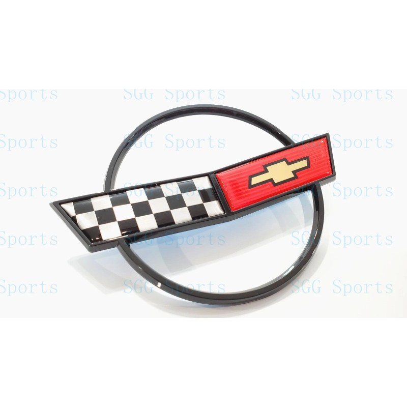 AUTO 2PC 1984-1996 C4 Corvette Black Red Front Nose Hood