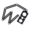 6 Fold Ruler Aluminum Alloy Portable Lightweight Black Folding Multi
