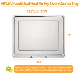Upgraded SP201 SP301 SP351 Crumb Tray Replacement Parts for Ninja Foodi Crumb Tray FT205CO Ninja Foodi Digital Air Fry Pro Countertop Flip Oven Bottom Tray 304 Stainless Steel Drip Pan Accessories