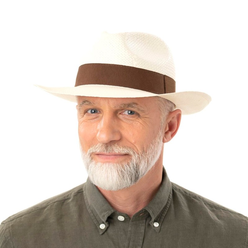 Lipodo Palermo Straw Hat, Bogard Hat, Fedora, Grosgrain Ribbon, Plain,