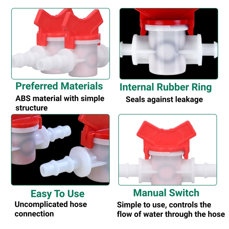 2 Piece Control Valve Water Plastic Valve 10MM Water Valve