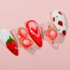 BAIYIYI 50PCS 3D Nail Charms Strawberry Fruit Resin Nail Art