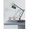 TORCHSTAR Tall Swing Arm Desk Lamp with Wooden Accent, Adjustable