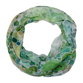 beybey® Trance Edition Women's Silk Loop Scarf in Beautiful Colours - a Silk Scarf to Fall in Love with, Green Mint