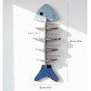 Nautical Fish Bone Wall Shelf, Wooden Coastal Wall Decor with