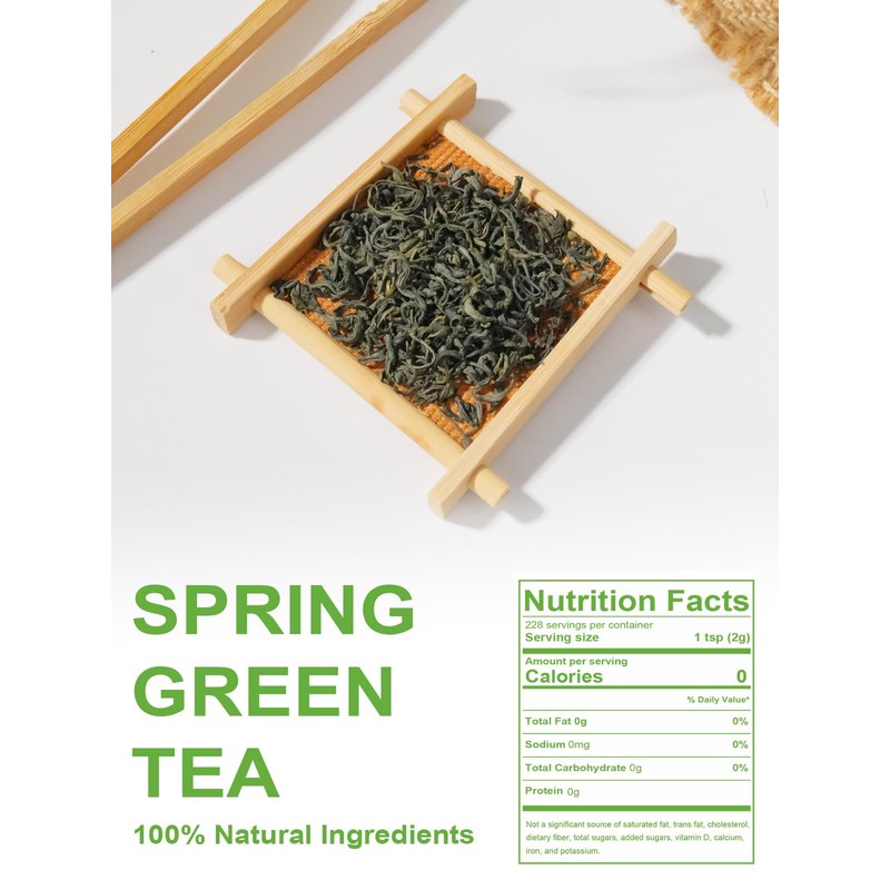 TeeLux Green Tea Loose leaf, Premium Early Spring Green Tea,