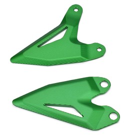 Motorcycle Heel Plate Guard Protector for Kawasaki Ninja 400 Z400 2018-2022 Left & Right Set (Green)