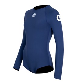 Two Bare Feet Women's 2mm Arabella Neoprene One-Piece Wetsuit – Premium Swim Suit for Surfing, Swimming, Scuba Diving & Water Sports, Flexible, Durable, Multiple Styles (Navy, S)