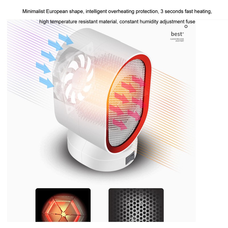 Mini Heater Fast Heating Overheating Protection Small Space Warmer for