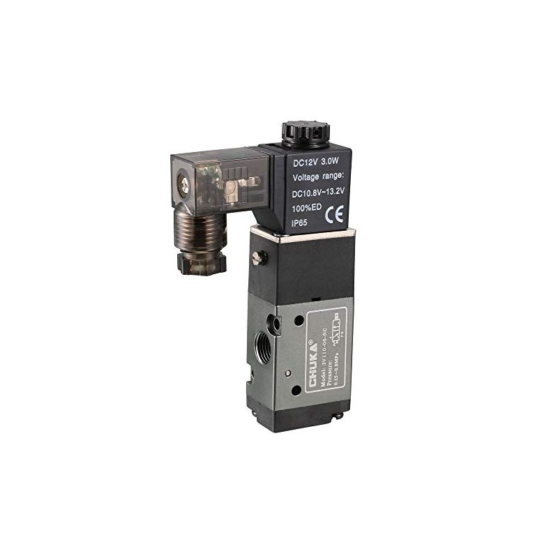 uxcell DC 12V 3 Way 2 Position 1/8" PT,Pneumatic Air
