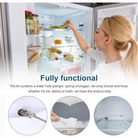 Refrigerator Drain Hole Brush Set,5PCS Fridge Drain Hole Cleaning Drain Pipe Cleaning Brush, Reusable Refrigerator Drain Dredging Tool Kit for Refrigerator Cleaning, Kitchen Drain Hole Remover