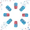 Independence Day Press on Nails Medium French Tip Fake Nails