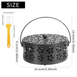 Mosquito Spiral Holder, Mosquito Coil Holder, Smoking Spirals Holder, Mosquito Coil Holder, Portable Metallic Mosquito Coil Holder for Living Room, Bedroom, Outdoor Use