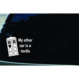 Southern Fried Decals 6" X 4.5" My Other Car is a Tardis Vinyl Die Cut Decal for Your Car, Truck, Laptop, Window