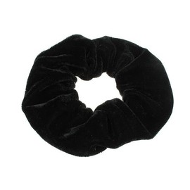 Black Velvet Hair Scrunchie Hair Bobble Hair Elastic Band for Women Girls by Glitz4Girlz