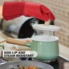 HOMWE Silicone Oven Mitts and Pot Holders for Kitchen &