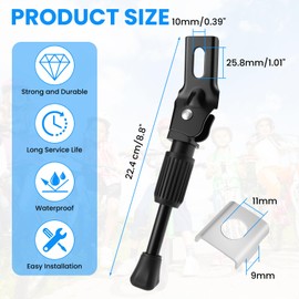 SDTC Tech Kids Bike Kickstand for 16 Inch Wheel Kid's Bicycle Rear Mount Single Side Support Stand Universal 16" Wheel Kick Stand Premium Steel Bikes Support Racks with Non Slip Pad