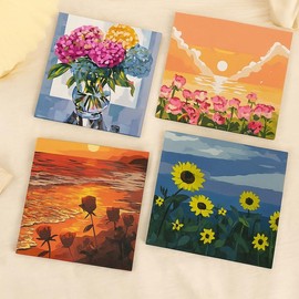 DIY Paint By Numbers Kit – Framed & Unframed (Easy Home Art for All Ages):_Petals at Dusk (Buy 2, Only $7.95 Each!)