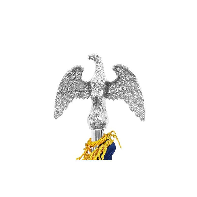 FRF FLAG Silver Eagle Head for Decorating Indoor Flagpoles, Made