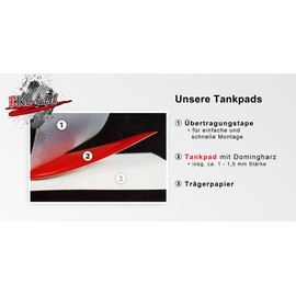 Tankpad 3D 500960 VA Ninja Red Universal Tank Suitable for Motorcycle Tank