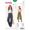 Burda - B6573 - sewing pattern - trousers - white